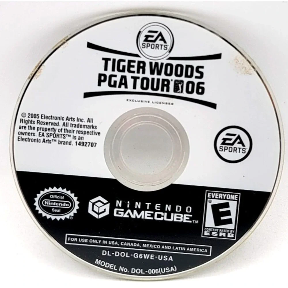 Tiger Woods PGA Tour 06 (Nintendo GameCube, 2005) DISC ONLY